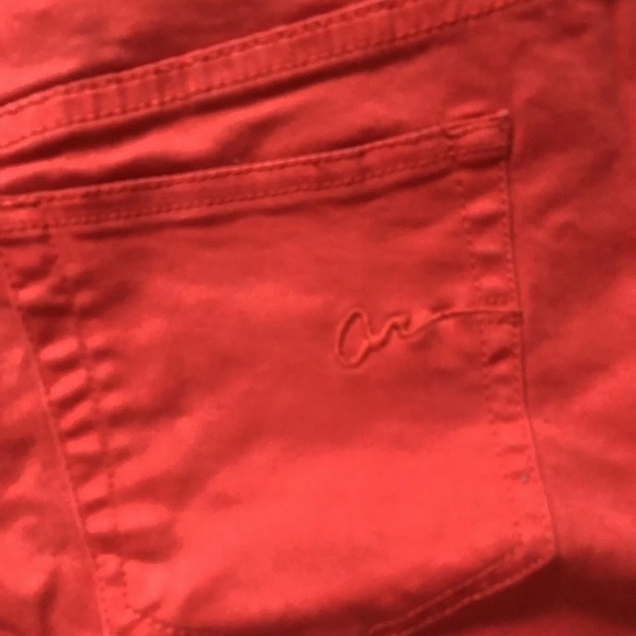 American Rag Cie Red Skinny Jeans Faded Size 7 - Picture 3 of 8